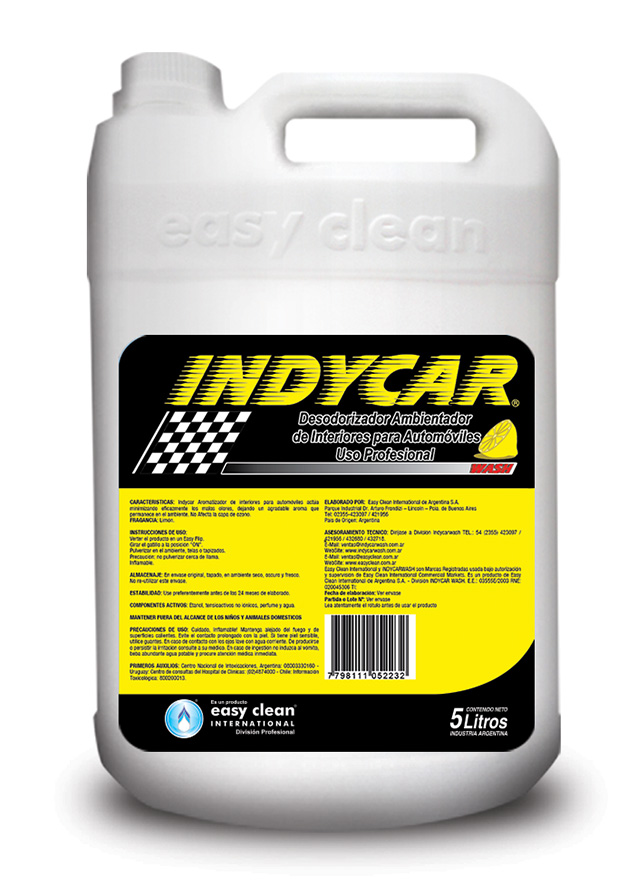 Indycar Wash desodorante de autos limn
